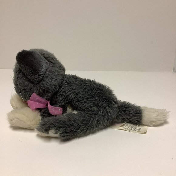 Vintage 1992 Tyco Kitty Kitty Kittens Plush Charcoal Grey & White Purrs READ - Picture 4 of 14